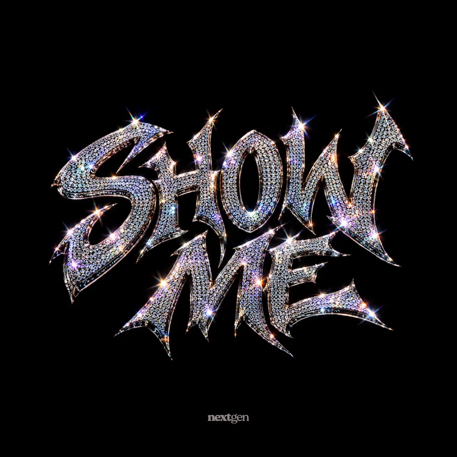 The SHOW ME cover artwork: the words SHOW ME set in diamonds on a black ground, with the nextgen wordmark beneath.